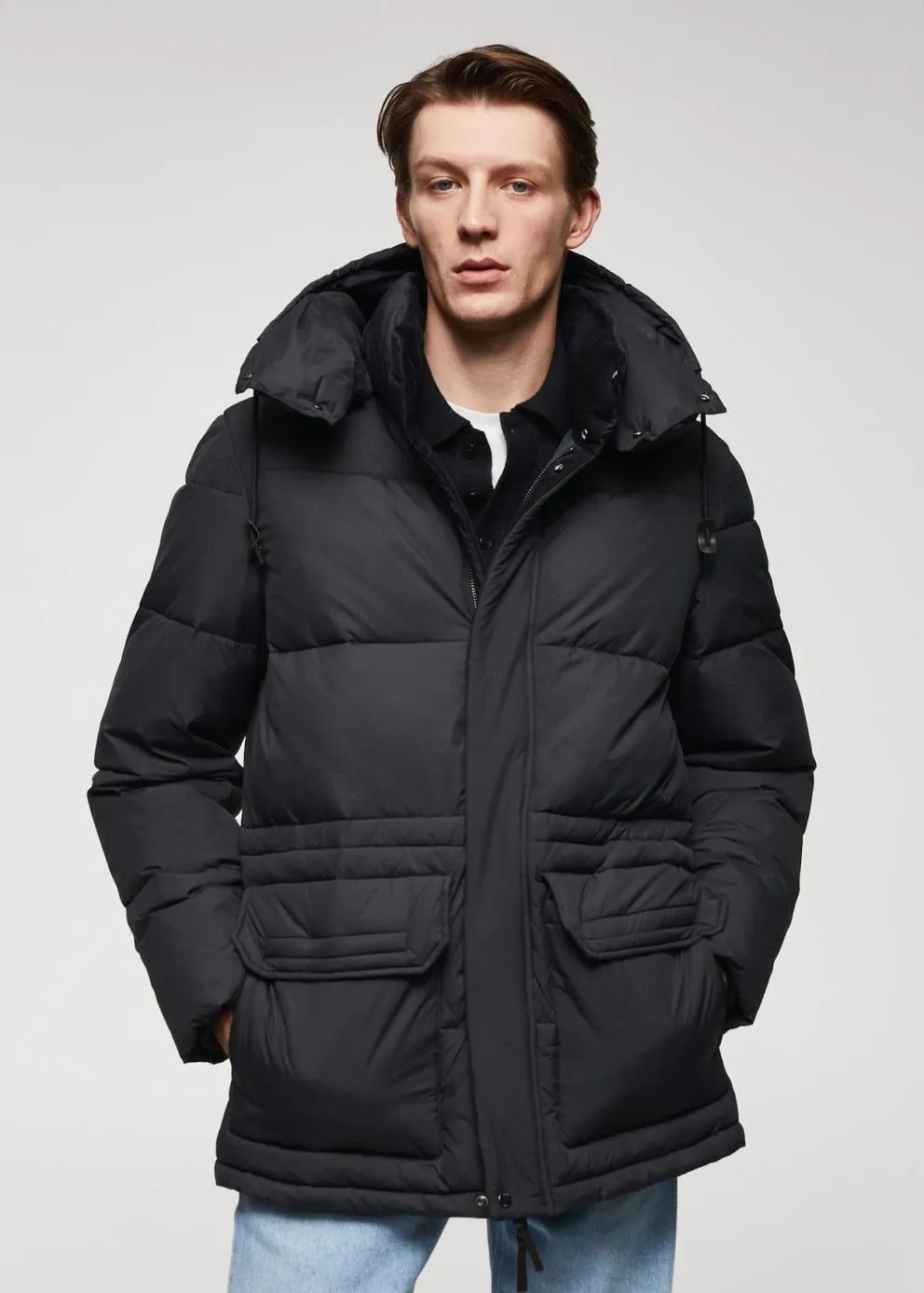 Manteaux | Homme MANGO Parka Matelassée Résistante à L’eau Gris Anthracite