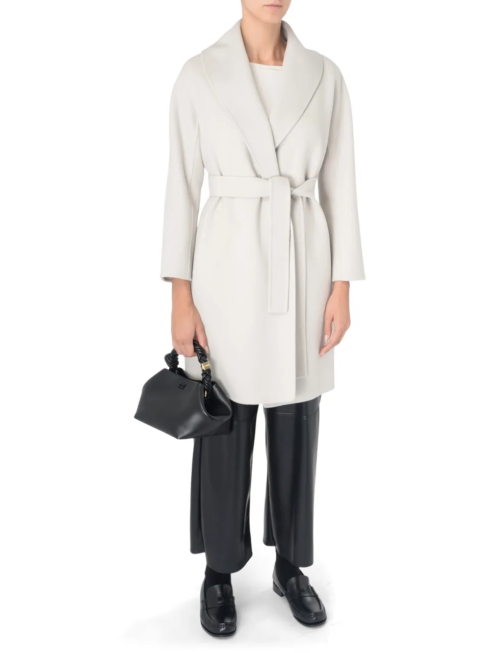 Max Mara Manteau midi gris perle 'S Messi