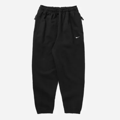 NIKE - SOLO SWOOSH FLEECE PANT - Black / White