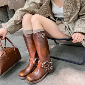 Olga | Bottes à boucles Vintage