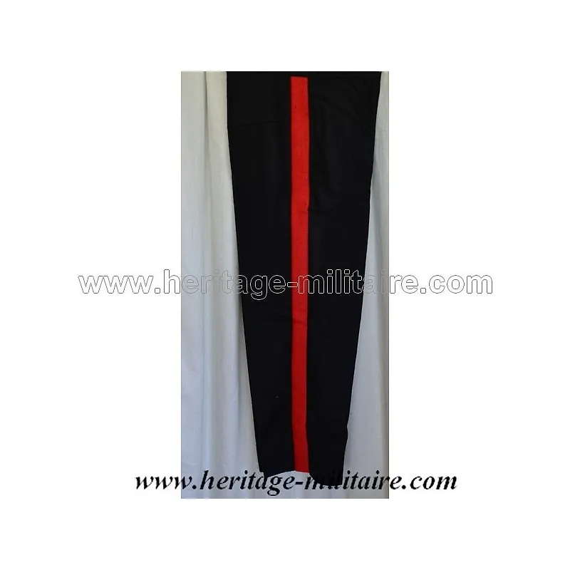 Pant black wool with red trim