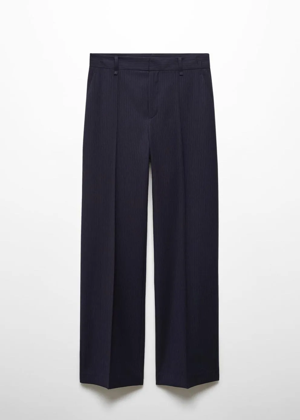 Pantalon | Femme MANGO Pantalon Droit à Rayures Bleu Marine