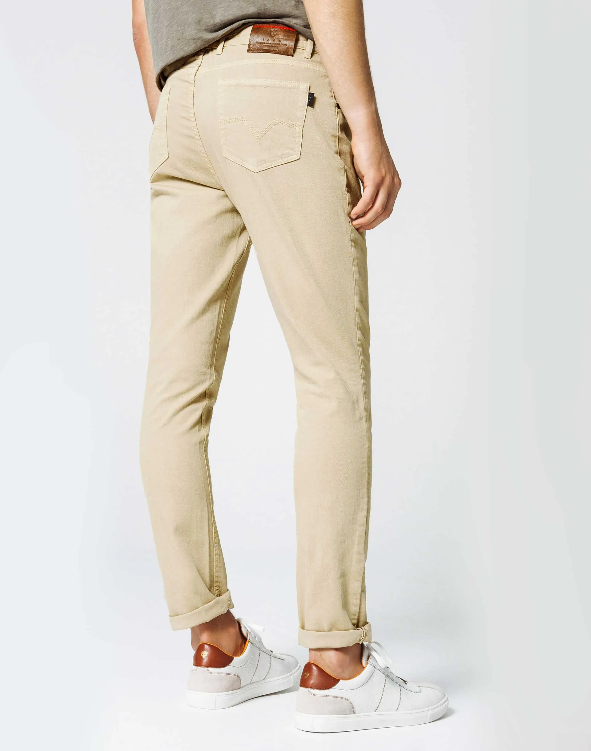 Pantalon 5 Poches Beige