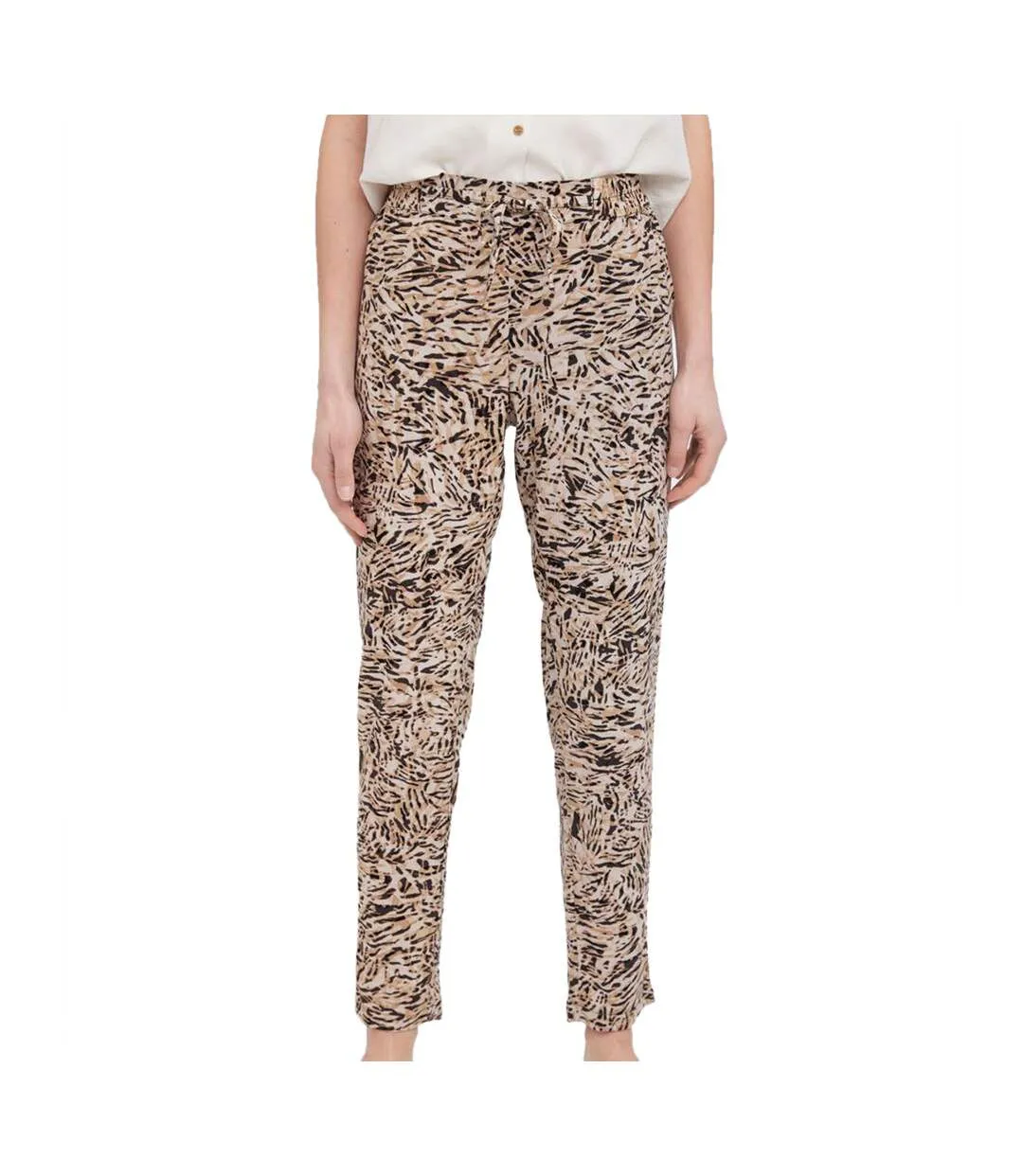 Pantalon Beige Imprimé Femme Vero Moda Easy