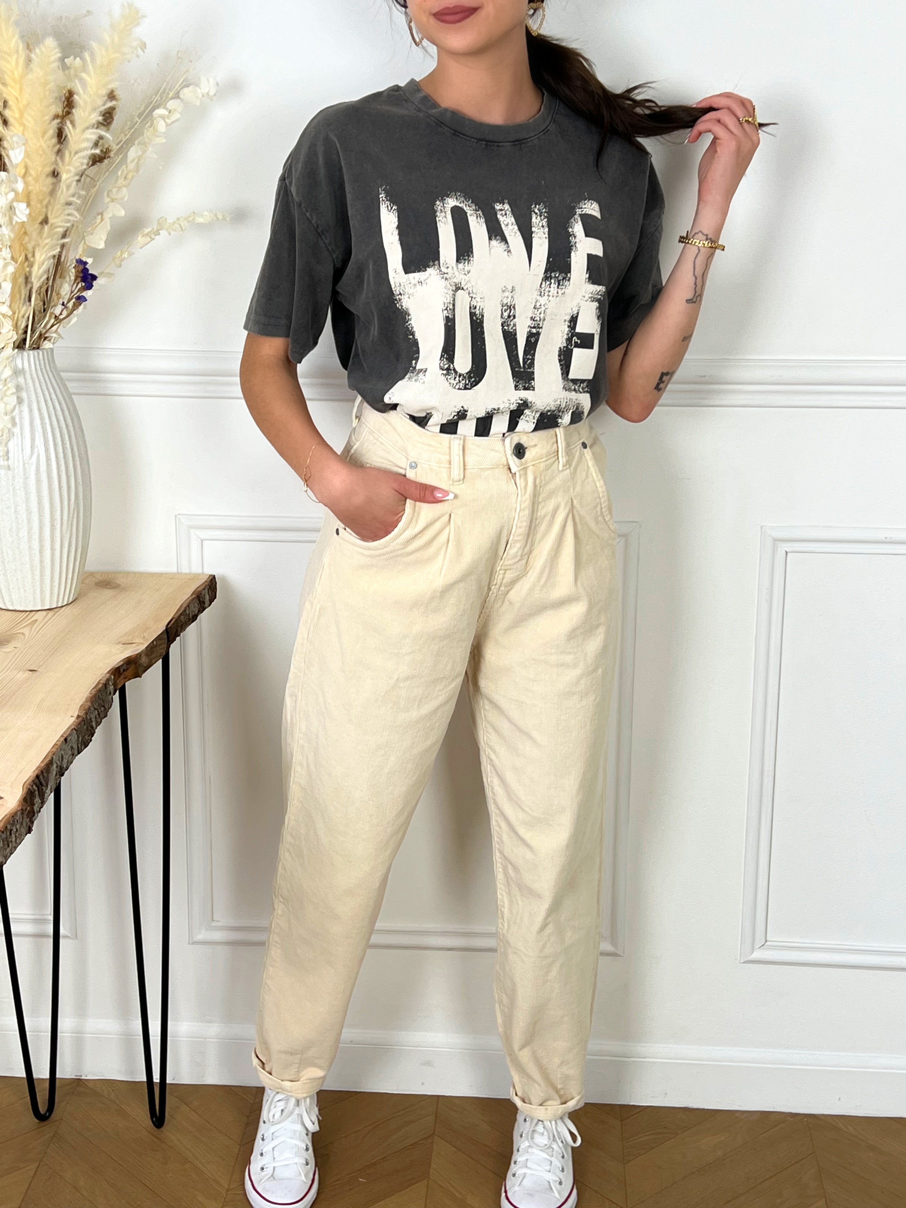 Pantalon beige Made in Italie : Cassy