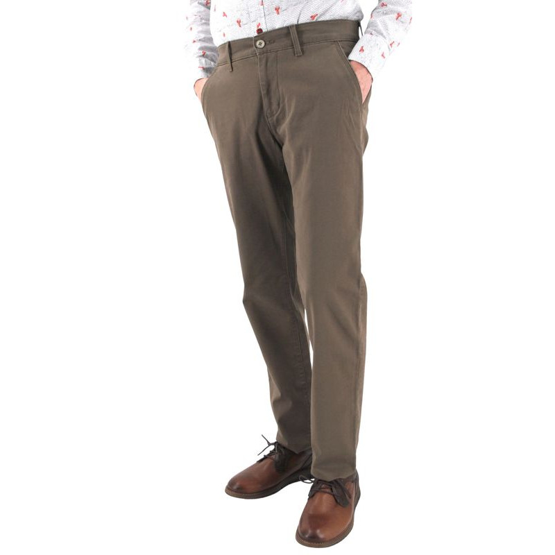 Pantalon chino marron PIONEER Enzo 5518