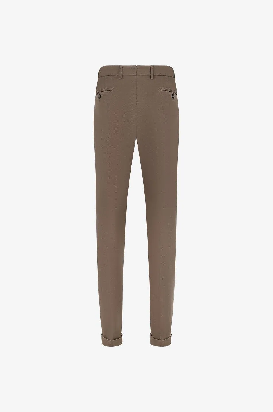 Pantalon chino slim en coton et cachemire