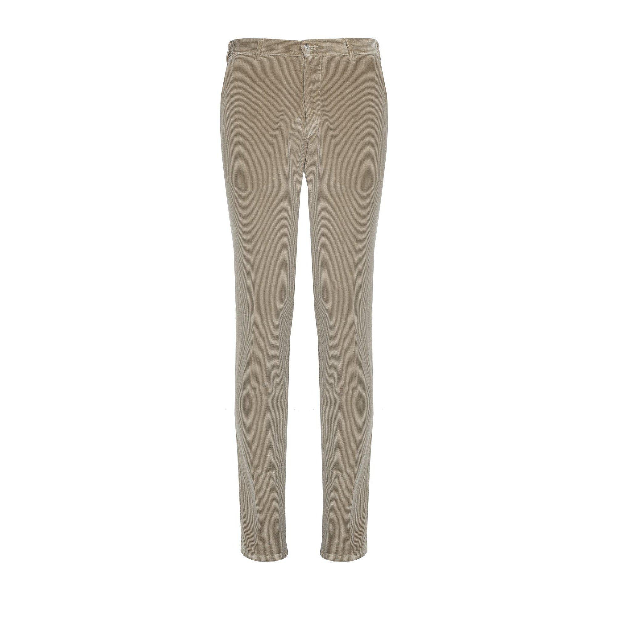 PANTALON CURLING EN VELOURS - BEIGE