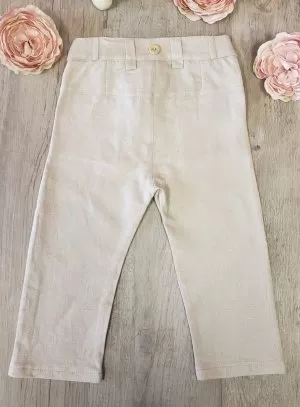 Pantalon lin beige bébé et petit garçon Pierre