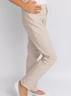 Pantalon lin beige fille