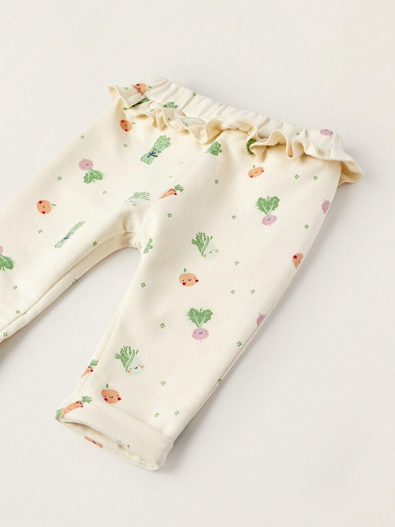 Pantalon pour Bébé Fille 'Légumes'  NATURE TAKEOVER - Beige clair