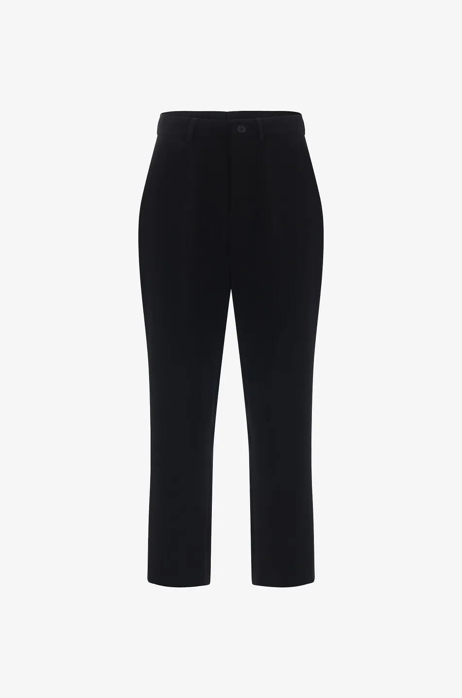 Pantalon raccourci taille haute en sergé stretch