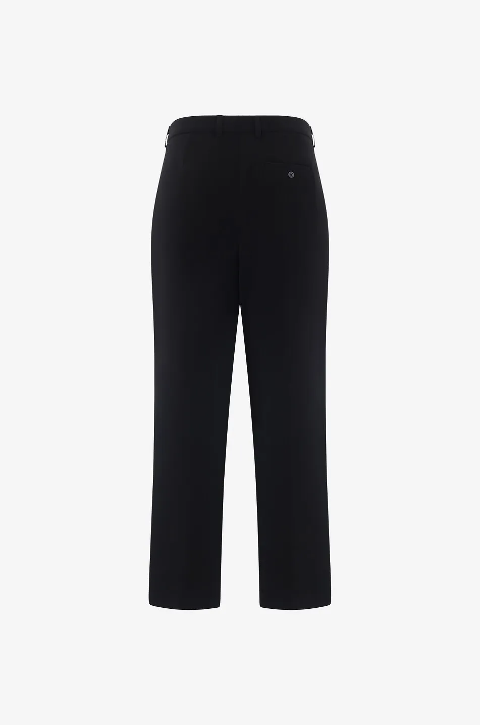 Pantalon raccourci taille haute en sergé stretch