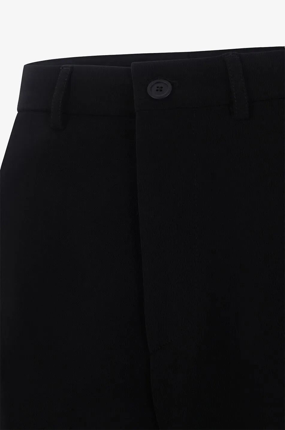 Pantalon raccourci taille haute en sergé stretch