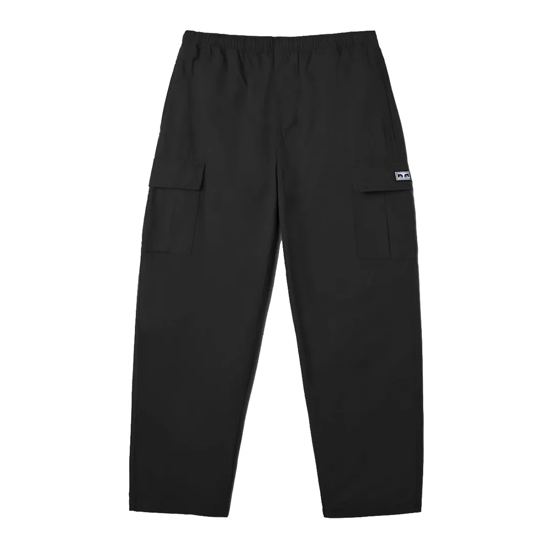 Pantalon Toile : OBEY EASY RIPSTOP CARGO PANT Black - Bamboo Skateshop