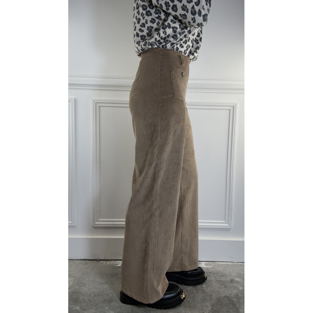 Pantalon Velours Camel