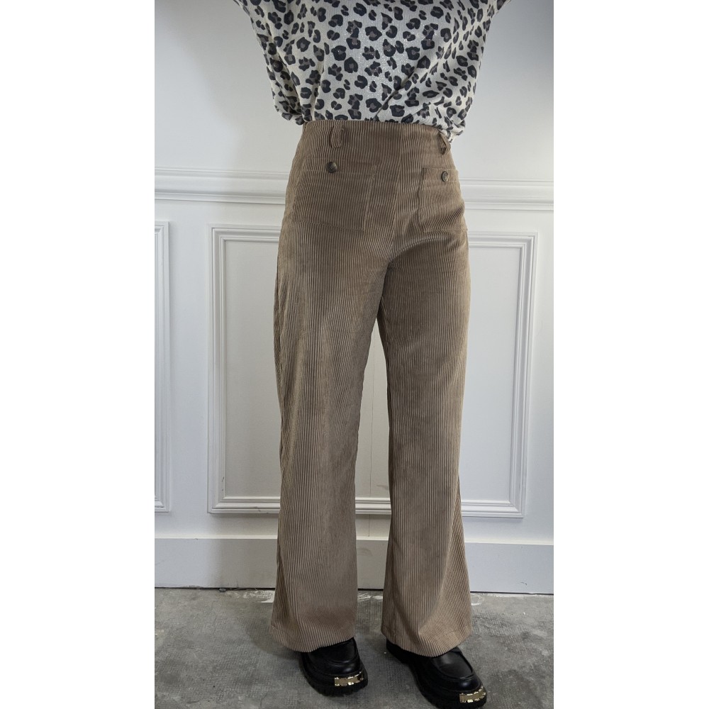 Pantalon Velours Camel