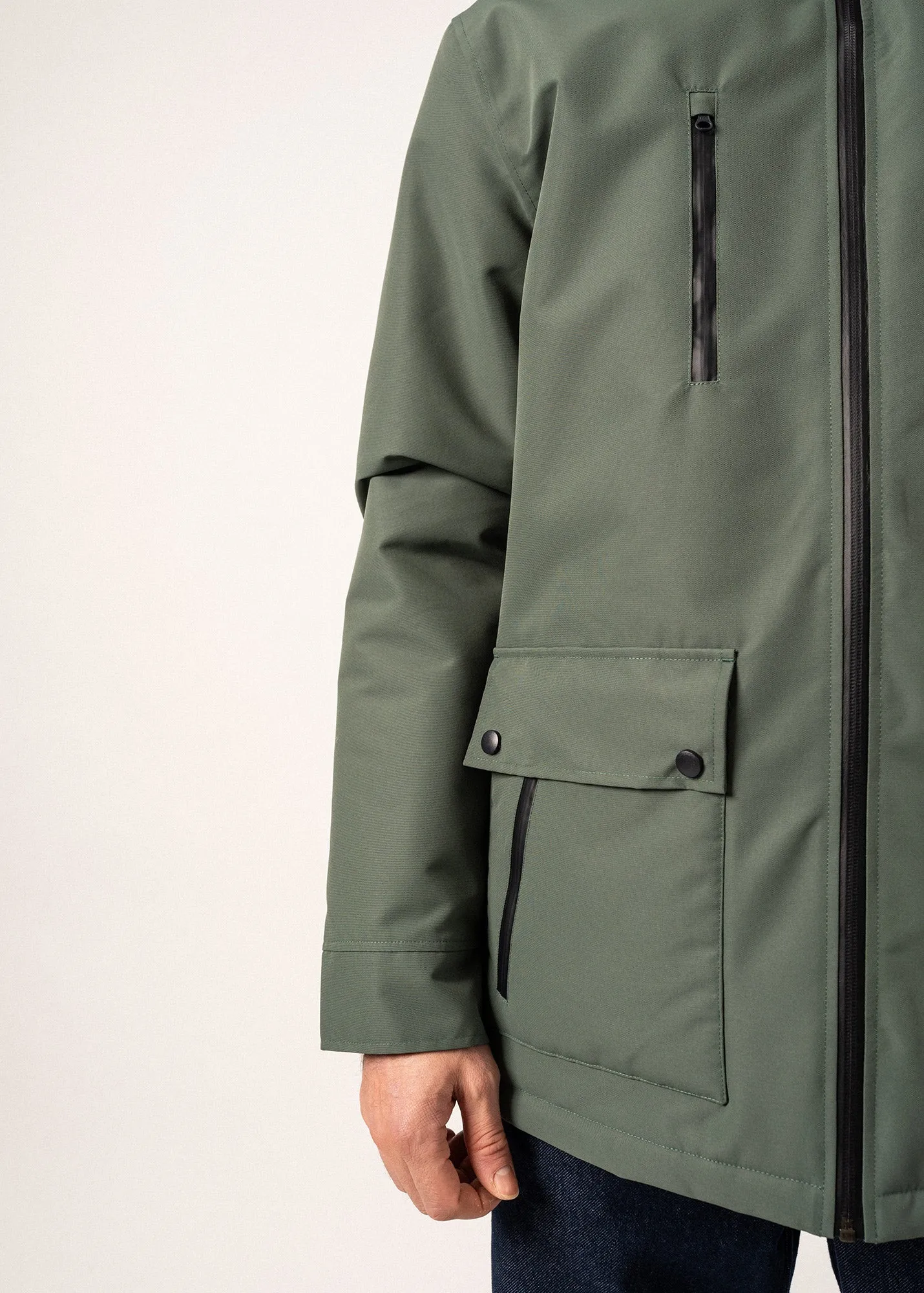 Parka imperméable St Gaetan - doublée sherpa, matelassage duvet (VEGETAL)