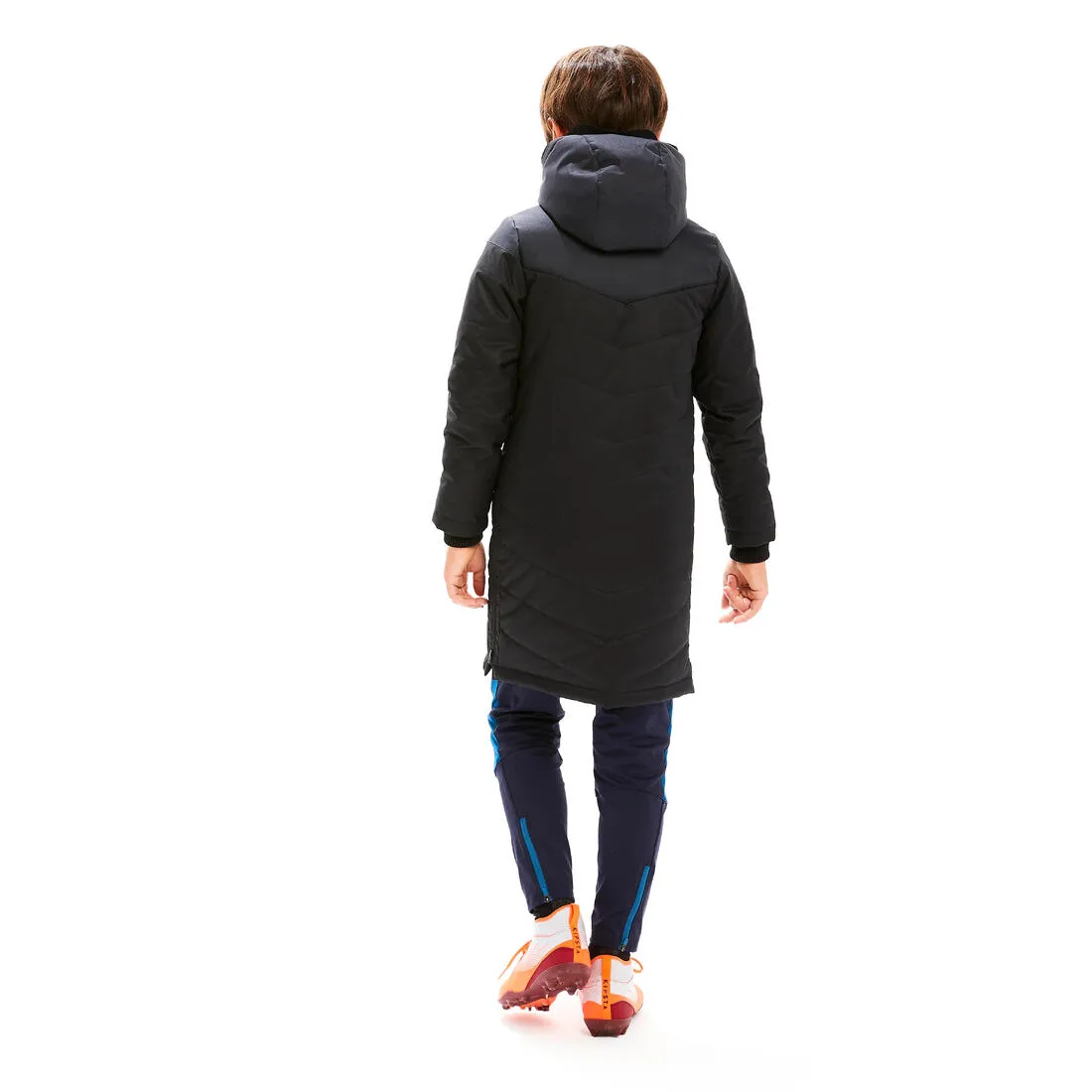 PARKA LONGUE  DE FOOTBALL ENFANT TRX NOIRE