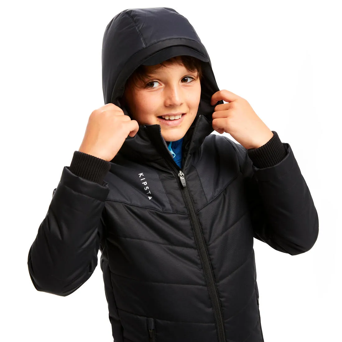 PARKA LONGUE  DE FOOTBALL ENFANT TRX NOIRE