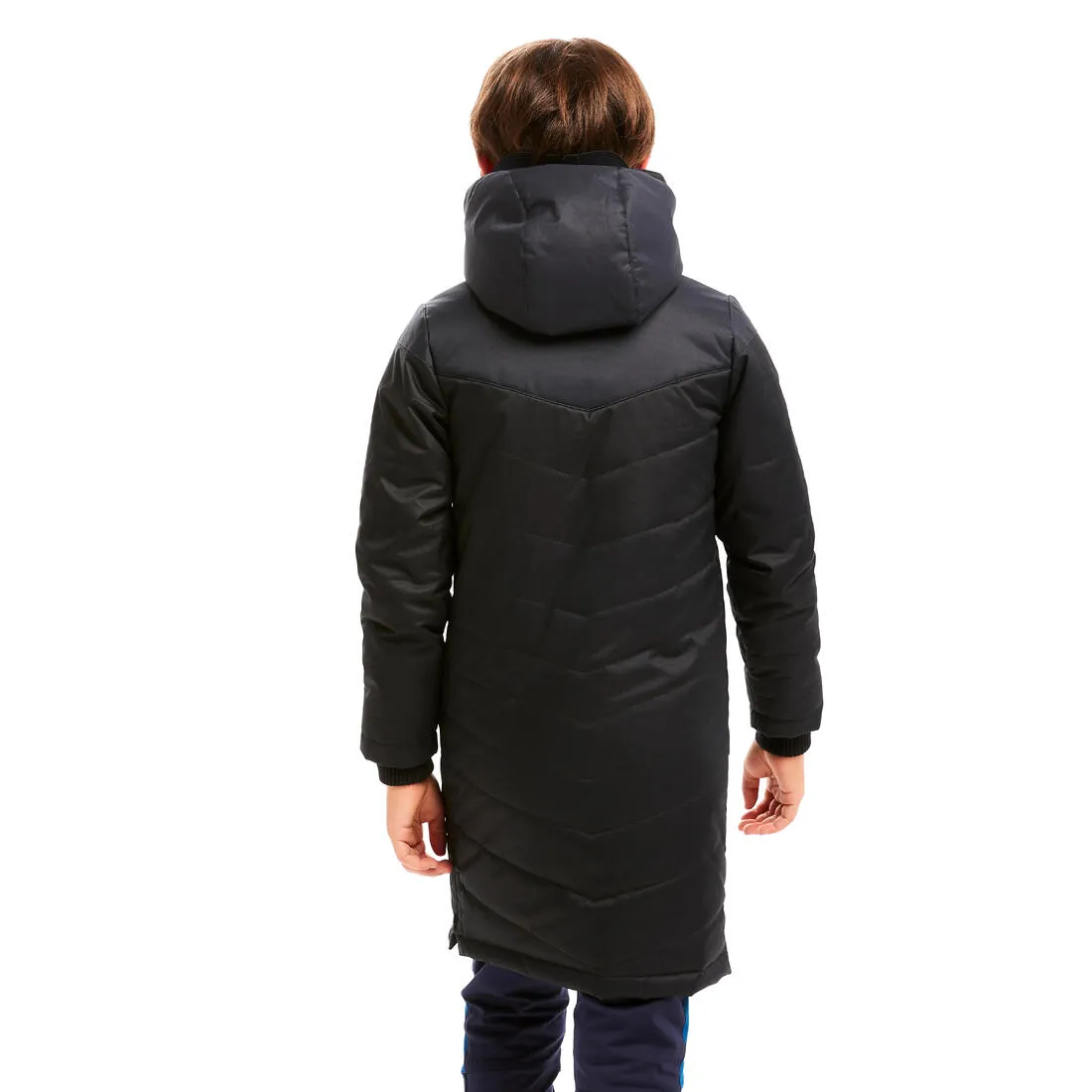 PARKA LONGUE  DE FOOTBALL ENFANT TRX NOIRE