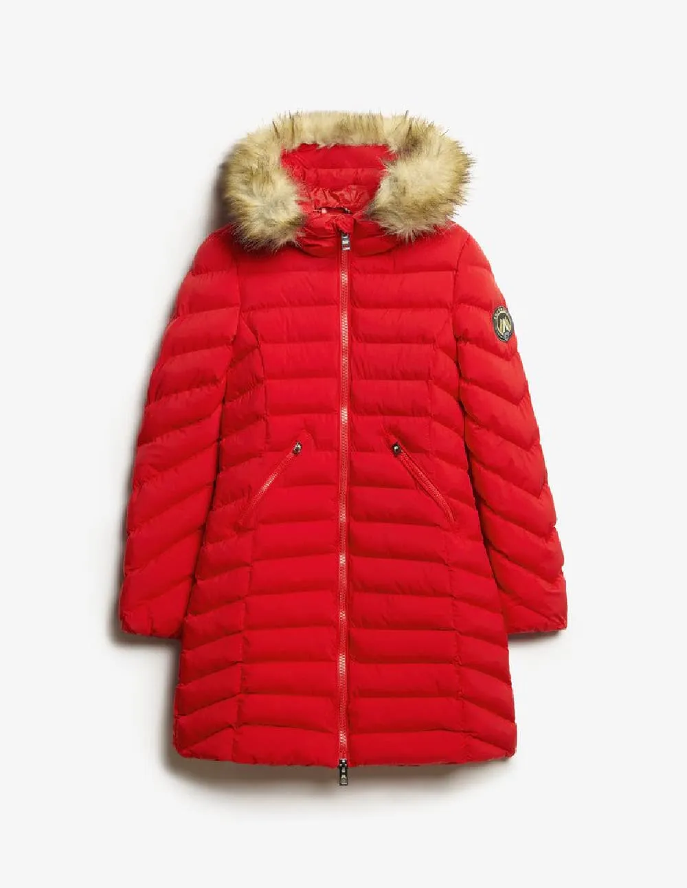 Parka Superdry Fuji Faux Fur Roja Mujer