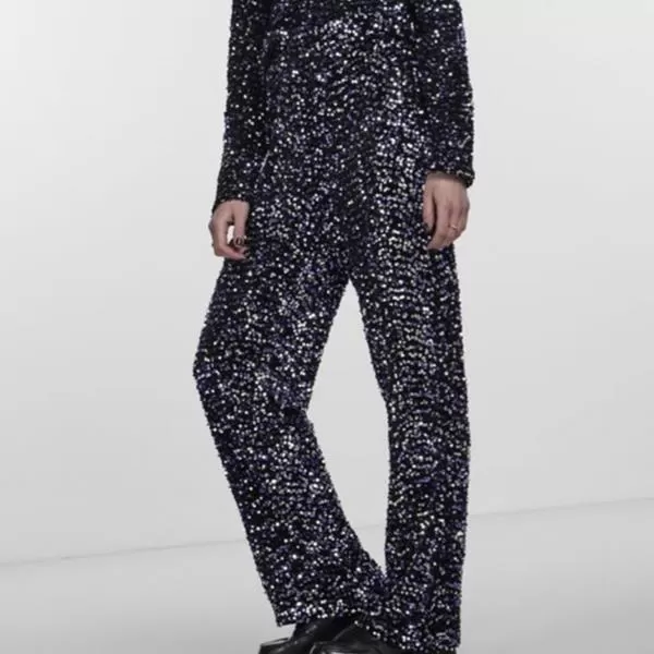 Pièces - Pantalon - Kam Wide Pant Black Purple