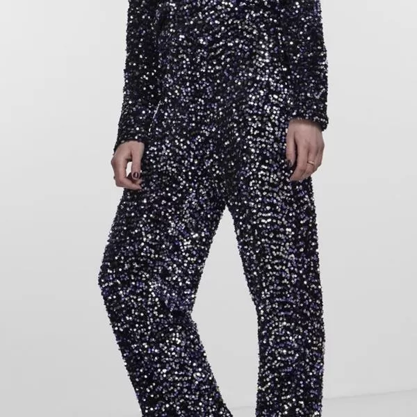 Pièces - Pantalon - Kam Wide Pant Black Purple