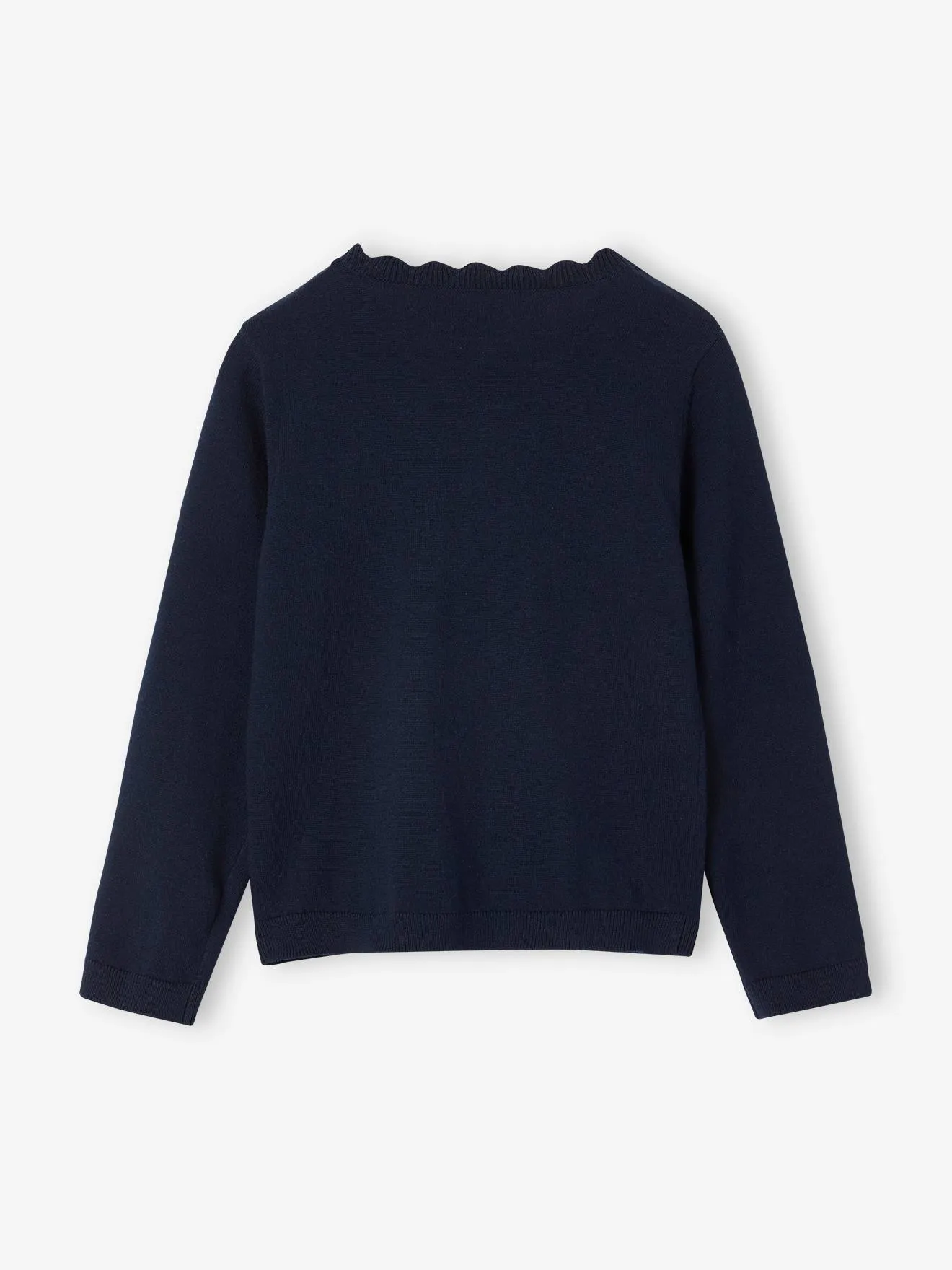 Pull BASICS personnalisable fille vert de gris - Vertbaudet