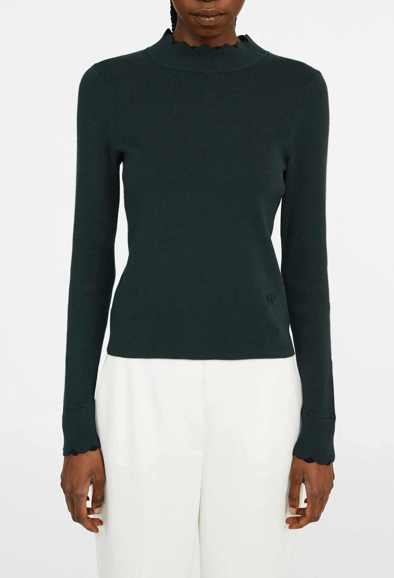 Pull bicolore à col coquille | Claudie FR