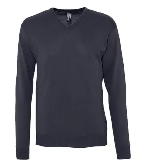 Pull col V - Homme - 90000 - bleu marine