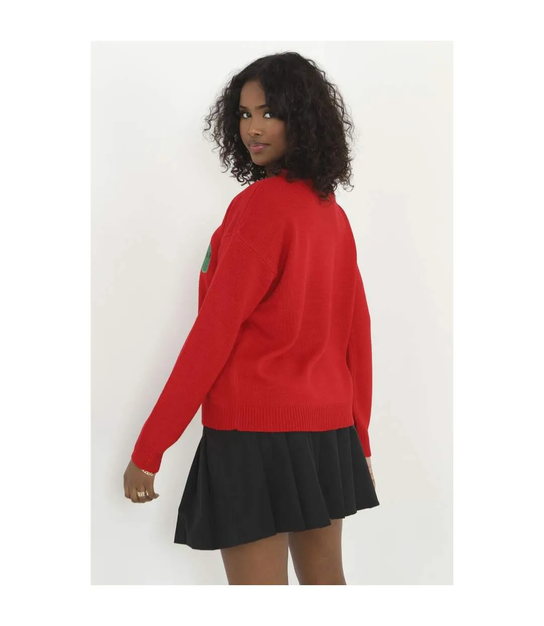 Pull de noël femme rouge Brave Soul