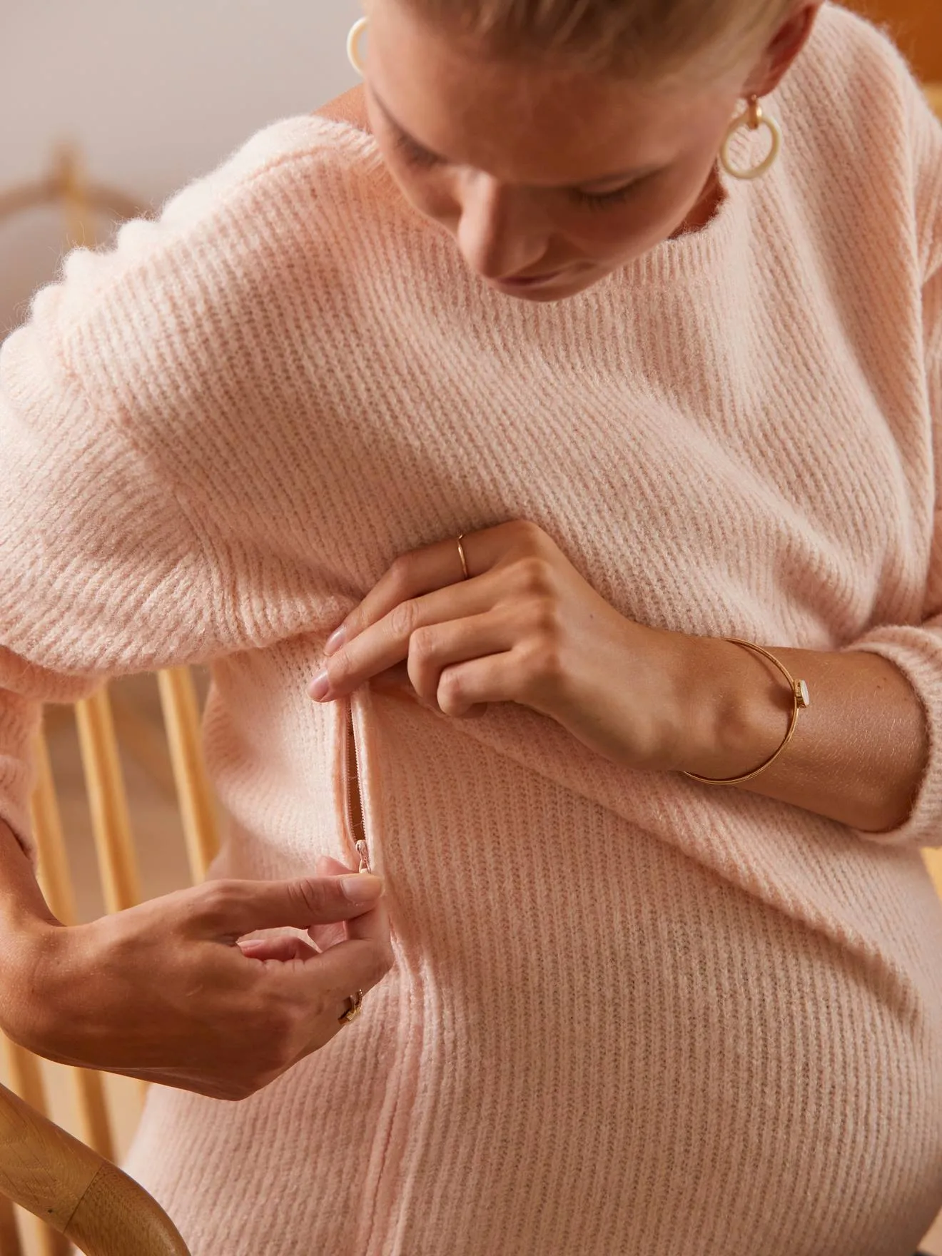 Pull devant/dos grossesse et allaitement vert - Vertbaudet