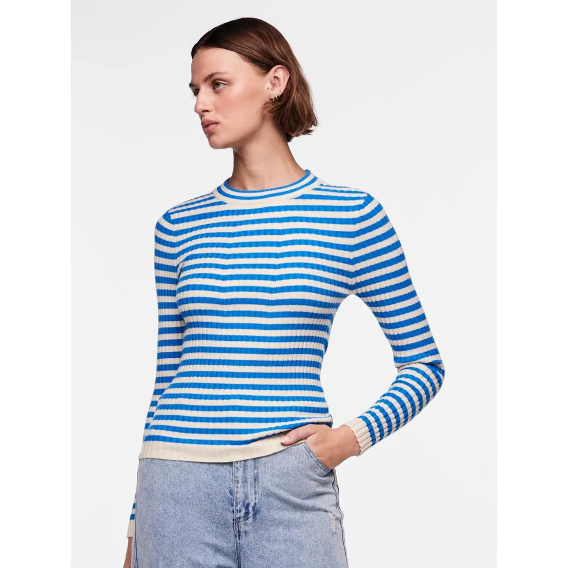 Pull en maille bleu Beth | 3 Suisses