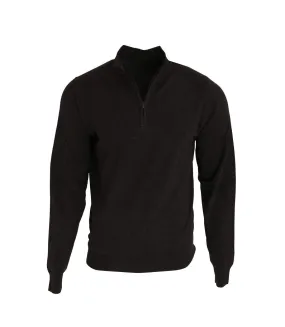 Pull tricoté à col zippé homme noir Premier