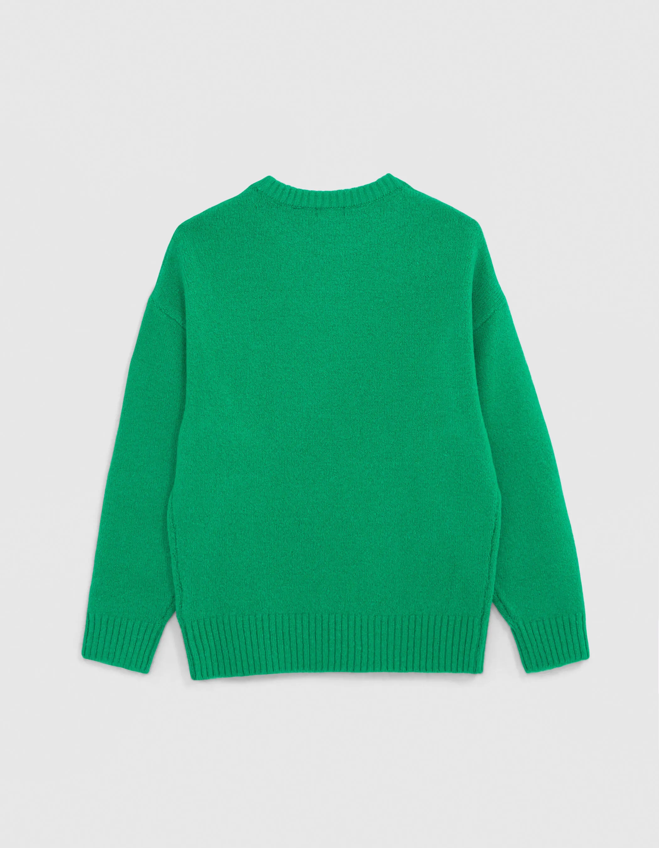 Pull vert tricot fluffy garçon