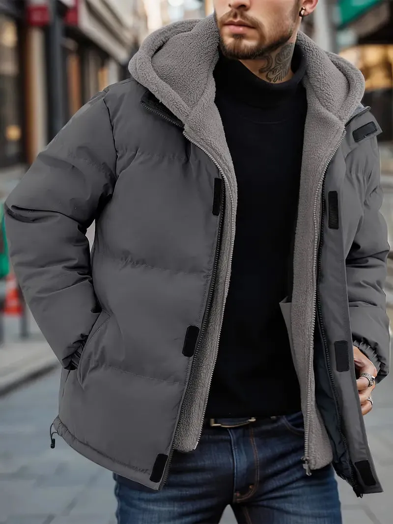 Renan - Veste polaire à capuche deux pièces pour hommes, pour l'hiver et les activités de plein air