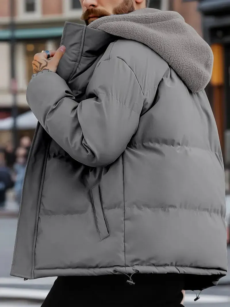 Renan - Veste polaire à capuche deux pièces pour hommes, pour l'hiver et les activités de plein air