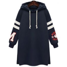 Robe Baseball Longue pour femme avec bandes manches