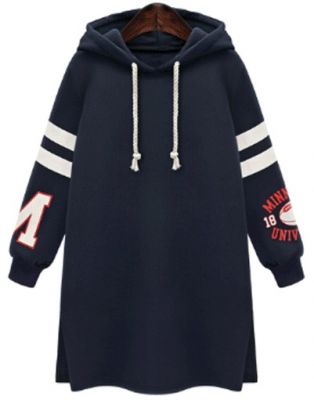 Robe Baseball Longue pour femme avec bandes manches