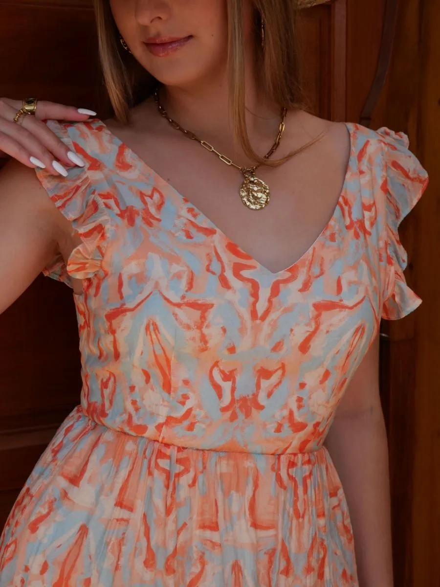 Robe courte Anna Orange