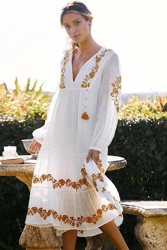 Robe Courte Blanche Automne Été