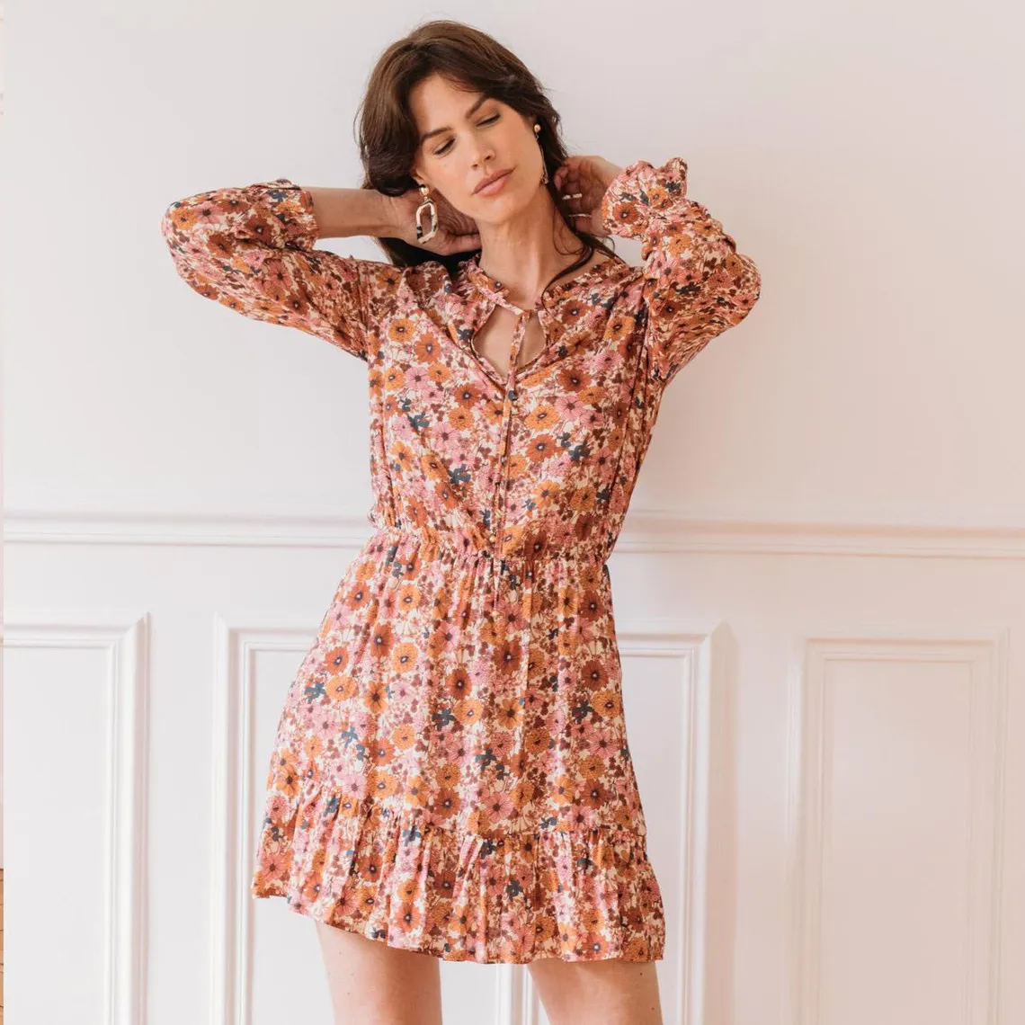 Robe courte Claire Réédition en viscose | 3 Suisses