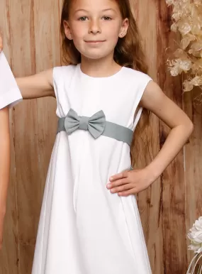 Robe de cérémonie fille Collection Noam ceinture noeud