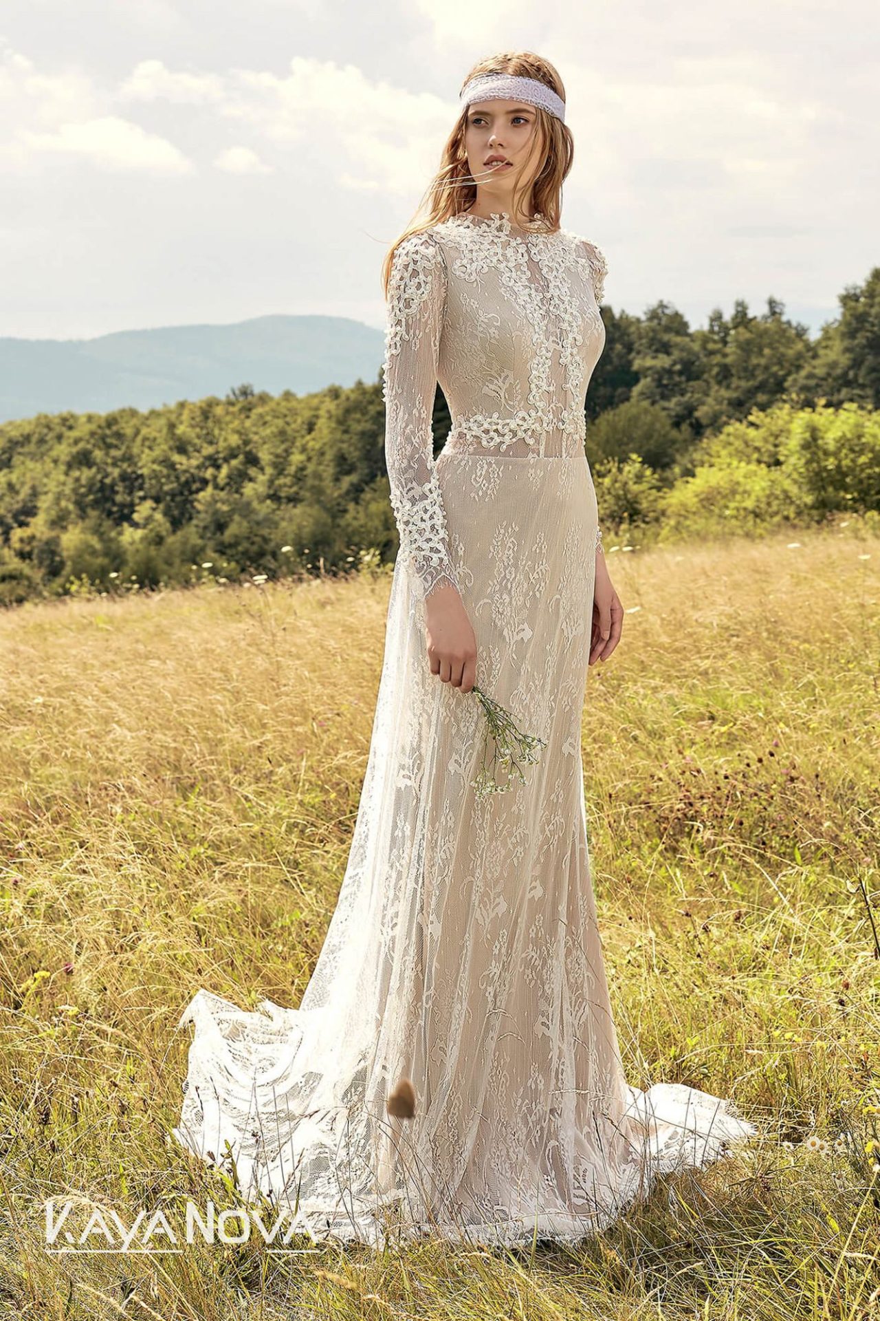 Robe De Mariée Bohème Automne Blanche