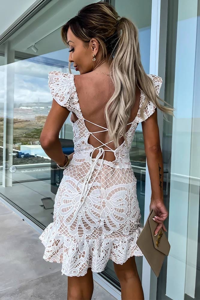 Robe Dentelle Décolleté Plongeant