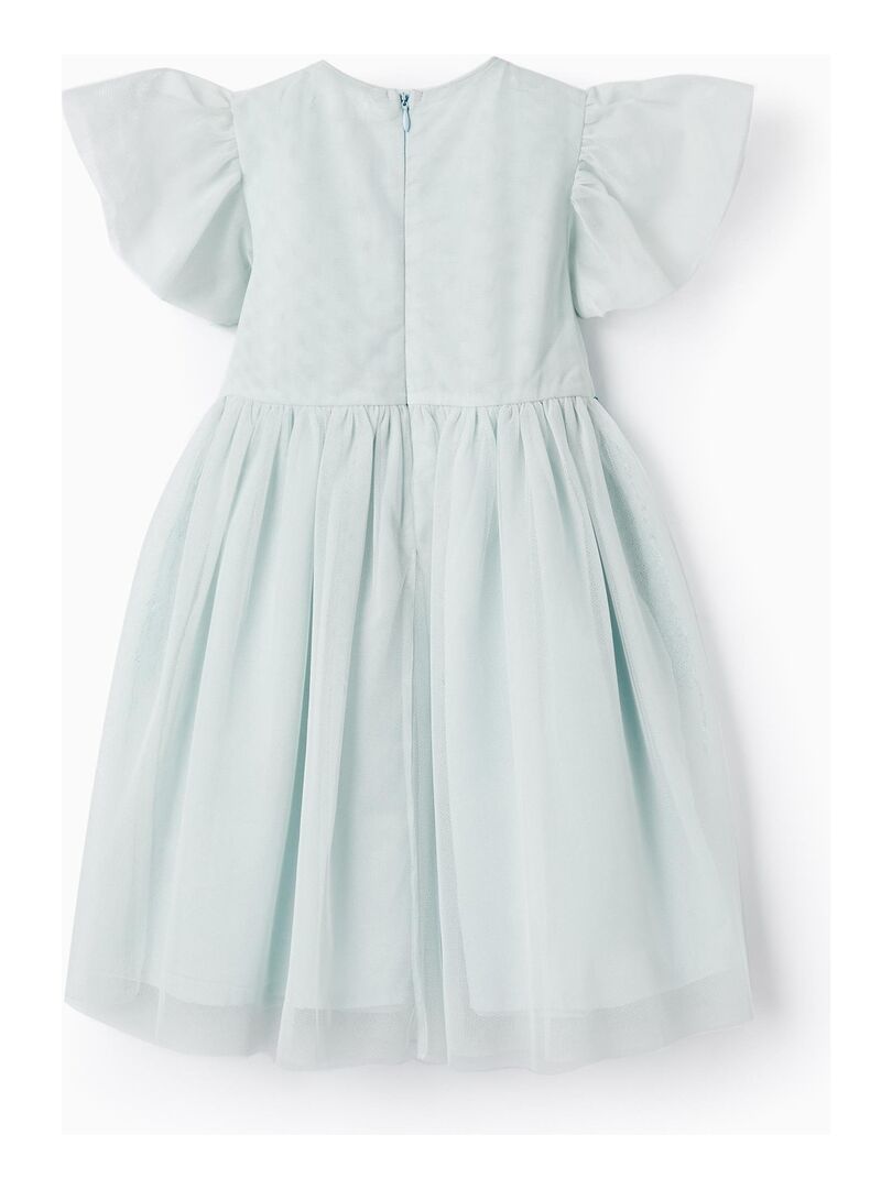 Robe en Tulle et Paillettes pour Fille manches courtes CÉRÉMONIE - Vert