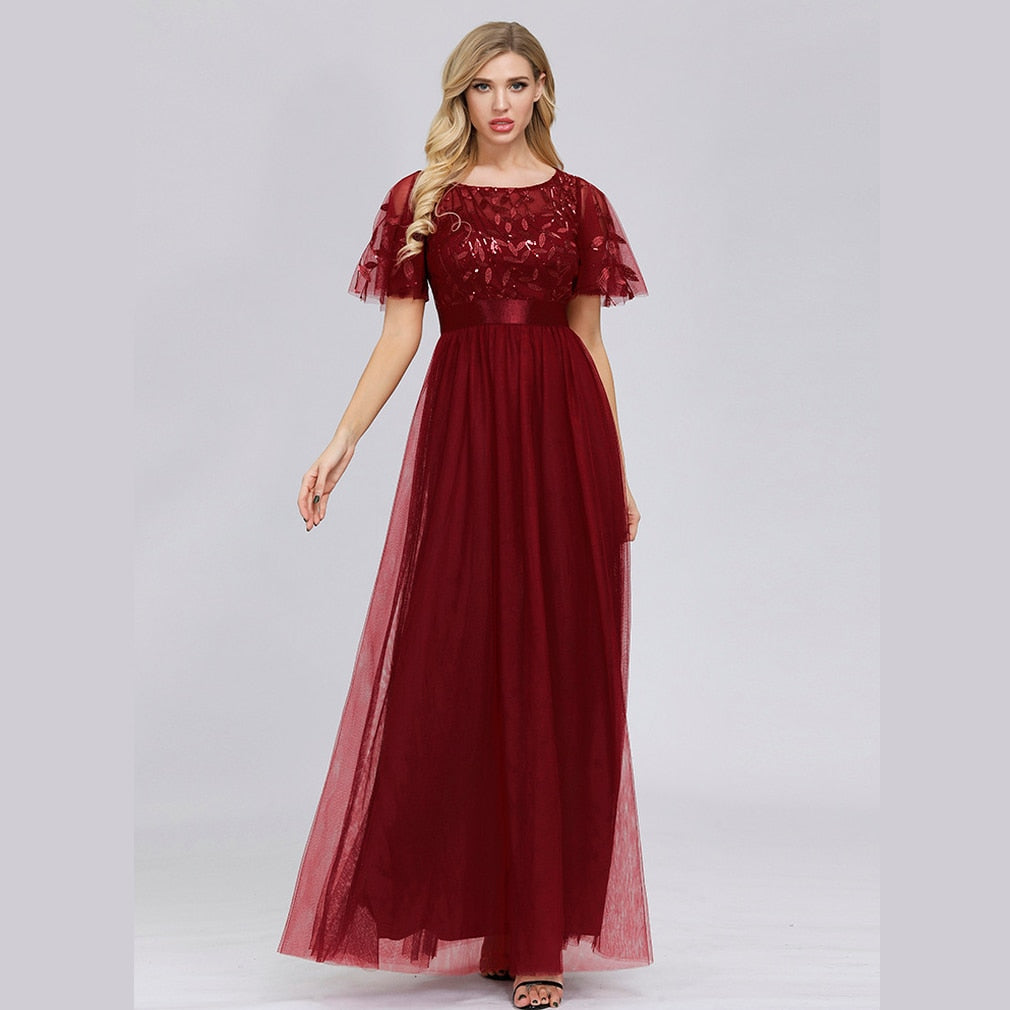 Robe Fleurie de Cérémonie Tulle