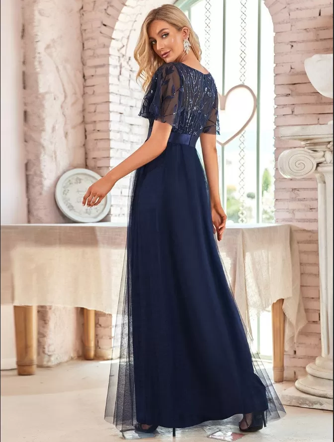 Robe Fleurie de Cérémonie Tulle