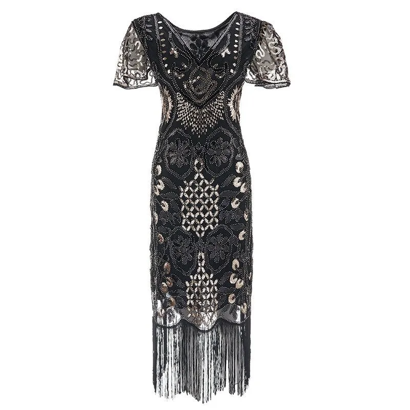 Robe Gatsby  Haute Couture Noir Or